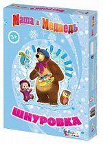 Шнуровка для детей «Маша и Медведь, картина маслом»