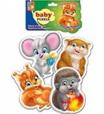 VT1106-05 Мягкие пазлы Baby puzzle Пушистики
