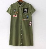 Джинсовое платье army green
