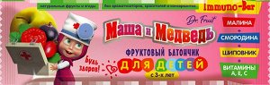 Батончик фруктовый "Маша и Медведь" (Иммуно) 25г (Срок годности 8мес)