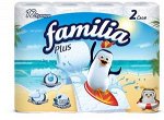 Туалетная бумага Familia Plus Белая 2-х слойная 12 рулонов летняя коллекция