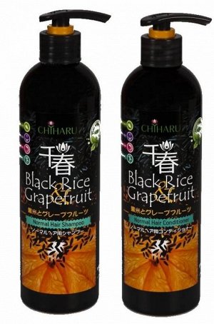 CHIHARU Кондиционер увлажняющий для нормальных волос Черный рис и Грейпфрут, 500 мл