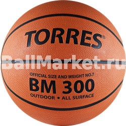 Мяч баскетб. TORRES BM300 арт. B00017 р.7 рез.нейл.корд.бут.камера