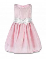 Платье нарядное с бантиком впереди розовое