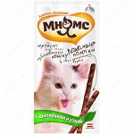 Мнямс лакомые палочки 13,5 см для кошек с уткой и кроликом 3х5 г