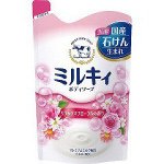 6323 Молочное увлажняющее жидкое 
мыло для тела с цветочным 
ароматом «Milky Body Soap» (мягкая упаковка) 400 мл/16