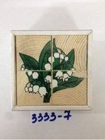 3333-7 Кубики деревянныеЦветочки 4 шт.