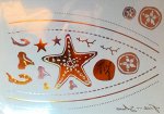 Золотые татуировки лист 21 на 15 см