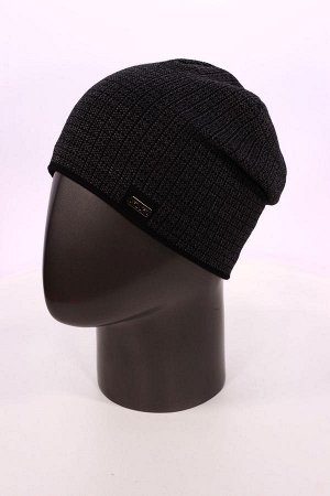 черный Состав:	50% wool, 50% polyacrylic
Подкладка:	полный флис
Описание:
Мужская зимняя стильная шапка по голове с кожаным ремешком-застежкой сзади. Гладкая вязка из качественной полушерсти со спокой