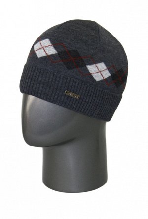 антрацит Состав:	Sliven: 80% wool 20% p/acril
Описание:

Прекрасная мужская шапка по голове с рельефным, практичным отворотом. Спокойный геометрический рисунок. В основе качественная, шерстяная пряжа,