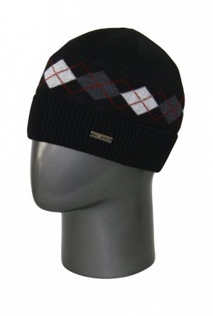 черный Состав:	Sliven: 80% wool 20% p/acril
Описание:

Прекрасная мужская шапка по голове с рельефным, практичным отворотом. Спокойный геометрический рисунок. В основе качественная, шерстяная пряжа, м