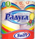 туалетная бумага &quot;Солфи&quot; Радуга (*4шт.уп)