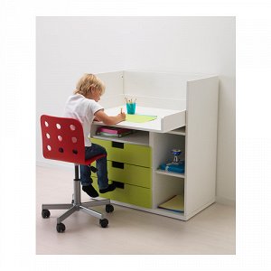 СТУВА Пеленальный/письменный стол, белый