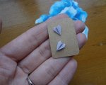Серьги Воздушные самолетики светло-фиолетовые