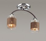 3030/2C LN16 094 хром/кофе/стекло/декор.тесьма Люстра потолочная E27 2*60W 220V FILLA