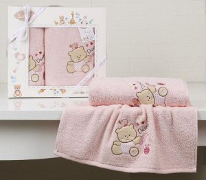 Розовый Комплект полотенец  детский BAMBINO-BEAR 50x70-70х120 см
Размер: 50x70 cm -70x120 cm
Состав: 100% хлопок
Страна: Турция
Количество полотенец: 2 шт
Плотность: 380 гр/м2