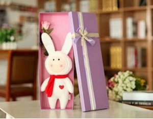 Кролик Кролик, подарочная упаковка. Материал: текстиль. Наполнитель: полиэстер. Размер: 50 см.