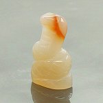 Фигурка змейка 3,7см сердолик
