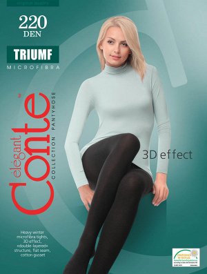 Triumf 220 колготки (Conte) микрофибра,двухслойная вязка — эффект «сэндвич»