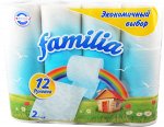 Т/бумага &quot;Familia&quot; белая Экономичный выбор, 12 шт Радуга