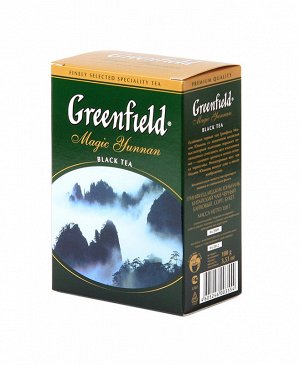Чай Особенный чай GREENFIELD "Magic Yunnan" со знаменитой высокогорной китайской плантации поражает неожиданным сочетанием двух изысканных вкусовых нот: «дымного» аромата и легкого оттенка чернослива.