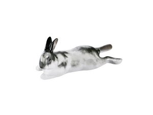 Скульптура Кролик Лежебока Серый 43 мм