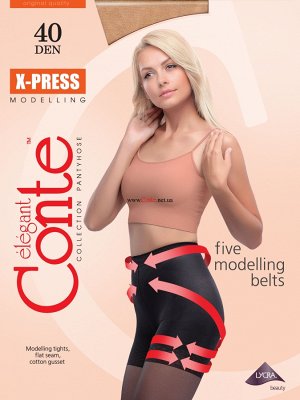 X-Press 40   Колготки женские с сильной коррекцией «7 зон» и эффектом push-up