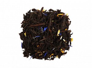 чай Смесь классических сортов чёрного чая, с добавлением лепестков календулы и василька, а также ароматические масла.