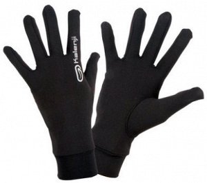 Перчатки Перчатки для тренировок на открытом воздухе, при температуре до 0°C. Материал: полиэстер. Размер (обхват ладони, длина ладони см): XL (22.8-23.4, 20.5 см). Цвет: ЧЕРНЫЙ.