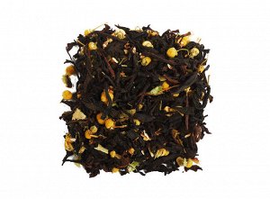чай В состав этого чая входит цейлонский черный чай, соцветия ромашки, цветы липы, ароматические масла.