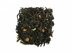 чай Цейлонский черный чай, а также в составе этого чая согревающий имбирь и жгучий чёрный перец, ароматная гвоздика, кусочки корицы, фенхель и анис. Этот чай не нуждается в ароматизаторах, натуральные