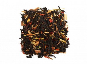 чай В состав этого чая входит цейлонский чёрный чай, алые лепестки сафлора, лемонграсс, стевий, кусочки малины, натуральный чабрец, ароматические масла.