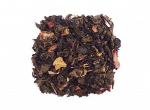 чай В состав входит смесь классических сортов чёрного и зелёного чая, изюм, цукаты, лепестки календулы, розы и синего василька, натуральные ароматические масла.