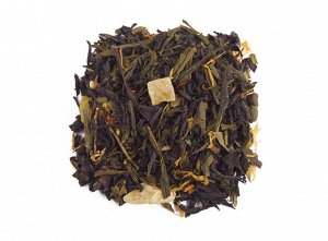 чай В состав этого напитка входит смесь классических сортов чёрного и зелёного чая, цедра апельсина, цукаты, лепестки календулы и сафлора. Натуральные ароматические масла.