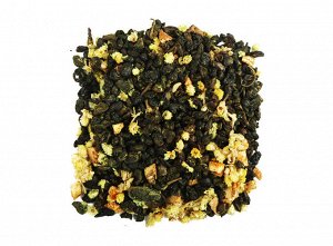 чай В состав этого чая входит классический чай ганпаудер, цедра апельсина и лимона, соцветия бессмертника и натуральные ароматические масла.
