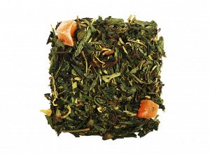 чай В состав входит смесь классических сортов зелёного чая, соцветия хризантемы, цукаты, календула, натуральные ароматические масла.