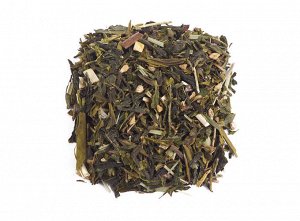 чай Смесь классических сортов зелёного чая, лемонграс, кусочки имбиря, цедра апельсина, ароматические масла.