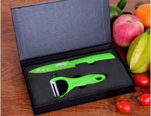 Набор керамических мини-ножей: нож для фруктов с чехлом+пиллер