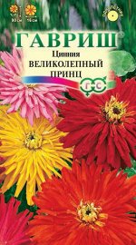 Цинния Великолепный принц, (кактусовидная) смесь 0,5 г сер.1+1