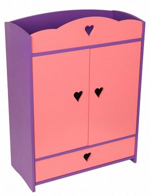 Км-01 Цвет: розово-фиолетовый.
Комплект: шкафчик, ящик, 4 вешалки.
Из чего сделана игрушка (состав): дерево.
Размер упаковки: 8.5 x 64 x 47 см.
Упаковка: картонная коробка.
Размер в собранном виде: 46