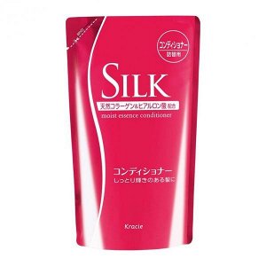 74404 "Silk" Бальзам-ополаскиватель увлажняющий для волос с природным коллагеном (сменная упаковка) 350 мл