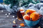 Десертный новогодний чай с мандариновыми цукатами