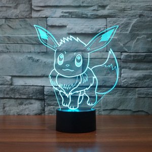 3D светильник-ночник Покемон станет украшением любого интерьера
