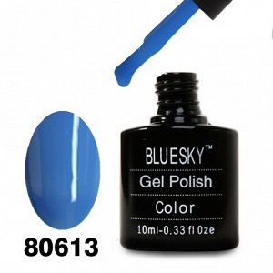 Гель лак Bluesky 80613- Ярко-голубой,плотный,эмалевый.