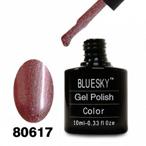 Гель лак Bluesky 80617-Розово-бронзовый,с микроблестками