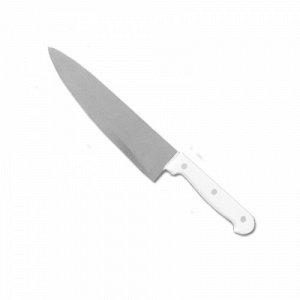 ВК01-ABS Поварской нож 20,5 / 0,15см с белой  ручкой из АБС пластика , ВК01-ABS