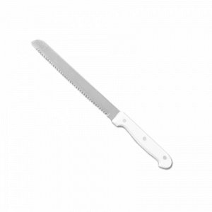 ВК04-ABS Хлебный нож 19,5/0,15см с белой  ручкой из АБС пластика , ВК04-ABS