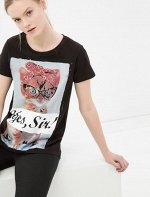 Printed T-Shirt Black