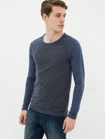 Desenli T-Shirt ?ndigo