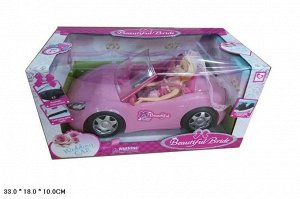 Хт8256 К877-30D--Машина для Барби, с куклой, кор.